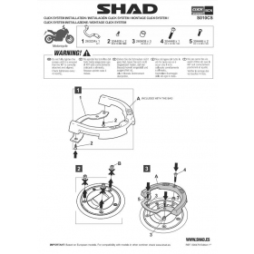 Fitting plate for tank bags CLICK system SHAD SUZUKI GS/ GSR/ GSX/ GSXR/ SV V-STROM/ KATANA/ BANDIT 250-1300cc 2000-2023