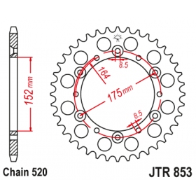 Rear sprocket JTR853