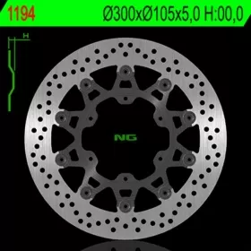 NG BRAKES 1194 Round Floating Brake Disc BMW F 700-800 08-18