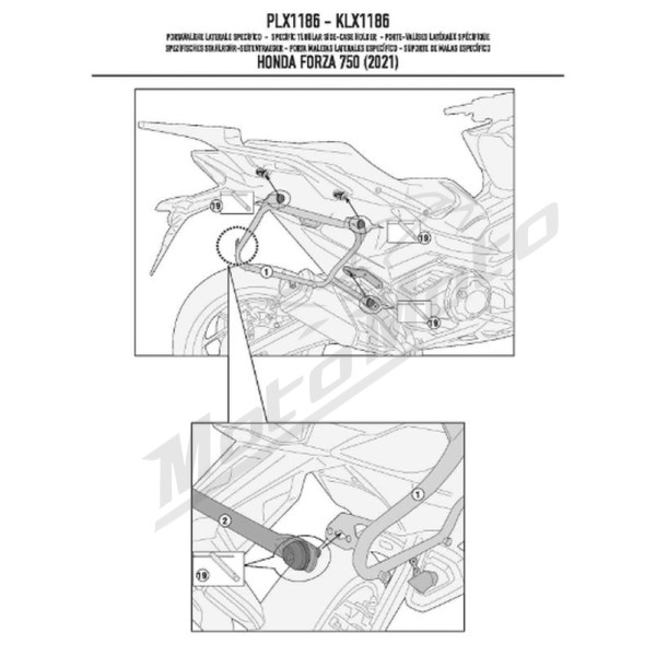 KAPPA Monokey K33N Side Case Holder Honda Forza 750 21-25