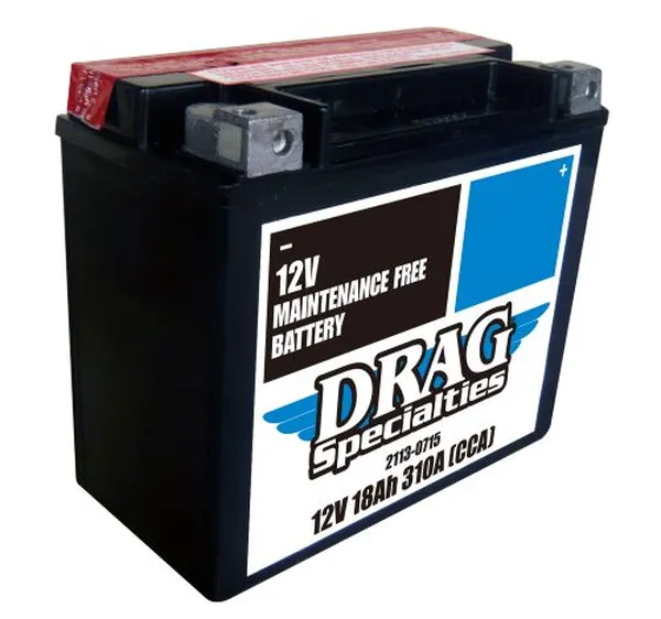 DRAG SPECIALTIES BATTERIES Maintenance Free Battery YTX20HL-FT 12 V 18 AH