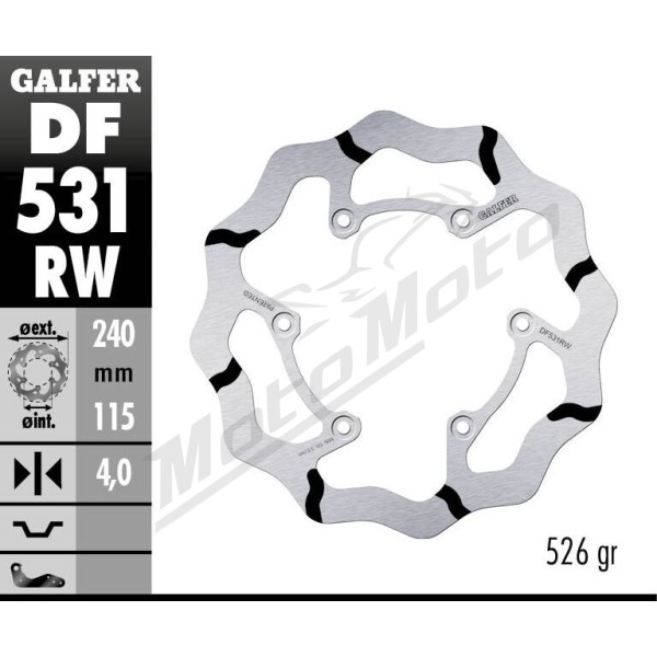 GALFER Priekinis stabdžių diskas Yamaha YZ 125-450cc 18-25