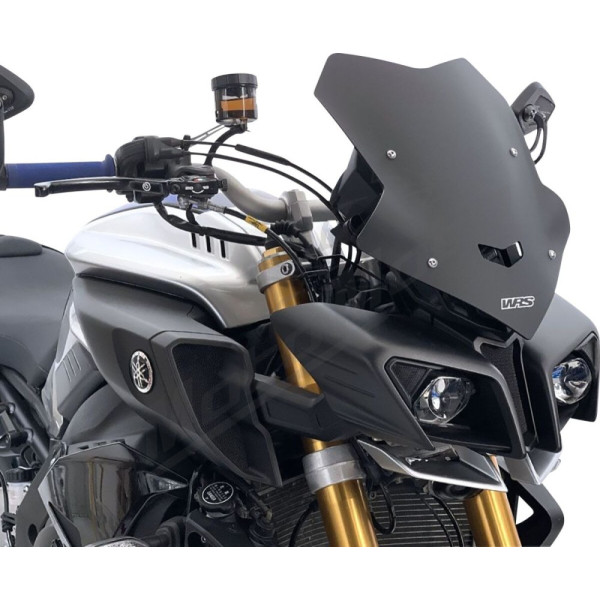 WRS YA026NO SPORT Priekinis stiklas Matinis Juodas Yamaha MT-10 16-21