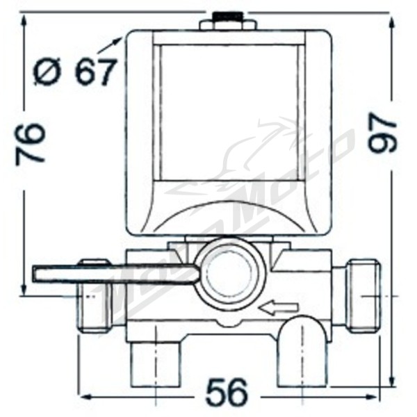 Osculati fuel solenoid valve 12V