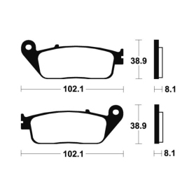 TECNIUM Maxi Scooter Sintered Metal Brake pads MSS127 Zontes / Honda / BMW / Kawasaki / Suzuki 125/650 04-25
