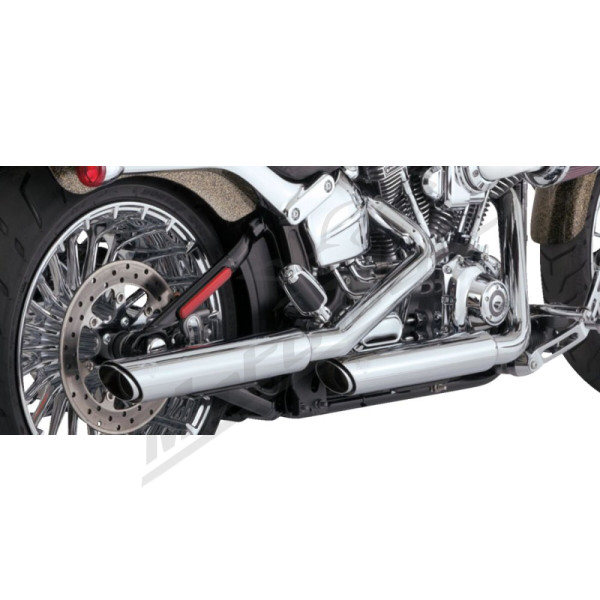 VANCE & HINES 3 colių "Twin Slash Slip-On" duslintuvai Harley Davidson FLSTC / FXCWC / FXST / FXSTSSE 1584-1800cc 07-17
