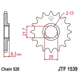 Front sprocket JTF1539RB