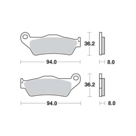 BRAKE PADS FERODO FDB2018P / MCB648 STANDARD PLATINUM