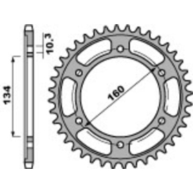 PBR Ultra-Light Aluminium Rear Sprocket 4405 - 525 HONDA CBR 600 2001-2024