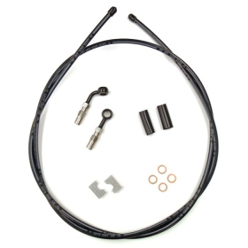 MAGNUM SHIELDING BYO Front Brake Line Kit Black 90°/180° Harley Davidson FLD / FLST / FLSTC / FXD / FXSTC / XL 883/1800 85-17 183cm