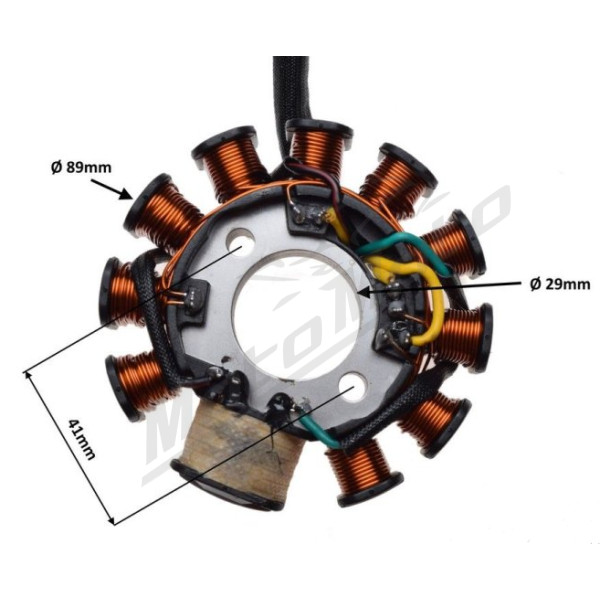 MAXTUNED STATOR ASSY 11 COILS GY6 4T