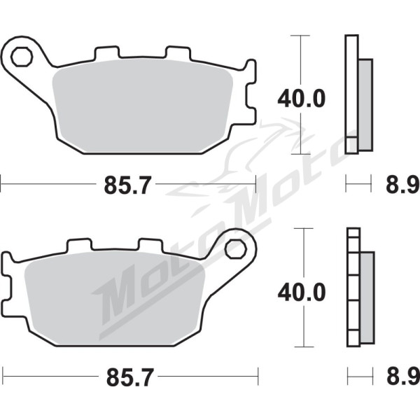 SBS HF Street 657HF Ceramic Organic Brake Pads Honda / Kawasaki / Suzuki / Yamaha 250-1300cc 91->