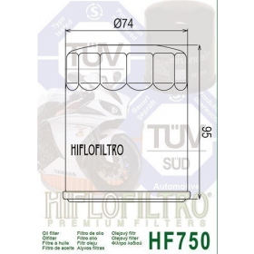 Oil filter HIFLO HF750 YAMAHA WF/ F 200-350cc 2006-2011