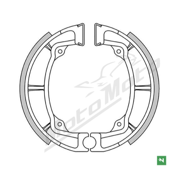 Newfren front brake shoes Kawasaki KDX / KL / KLF / KLT / KX 185-420cc 75-11