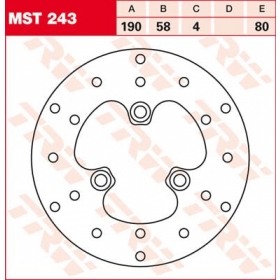 PRIEKINIS / GALINIS STABDŽIŲ DISKAS MST243 CPI / DERBI / GENERIC / HONDA / MBK / SYM / YAMAHA 50-200cc 1995-2020 1VNT