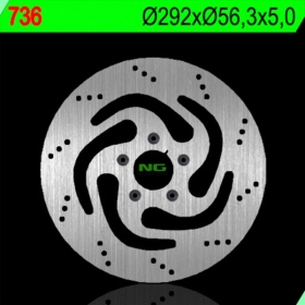 NG BRAKES 736 priekinis fiksuotas stabdžių diskas HARLEY DAVIDSON FLHR / FLHRC / FLHT / FLHX / FLTR / HUGGER / XL / XLH / XR 883-1584 00-13