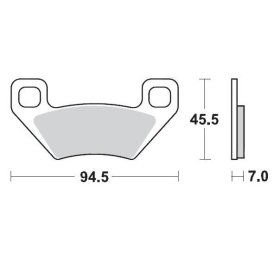 MOTO-MASTER Front / Rear Left Racing Brake Pads ATV Arctic Cat / Kymco / Polaris 250-1000 05-21