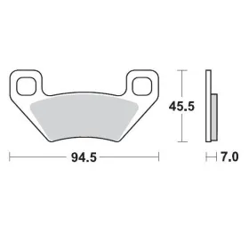 MOTO-MASTER Front / Rear Left Racing Brake Pads ATV Arctic Cat / Kymco / Polaris 250-1000 05-21