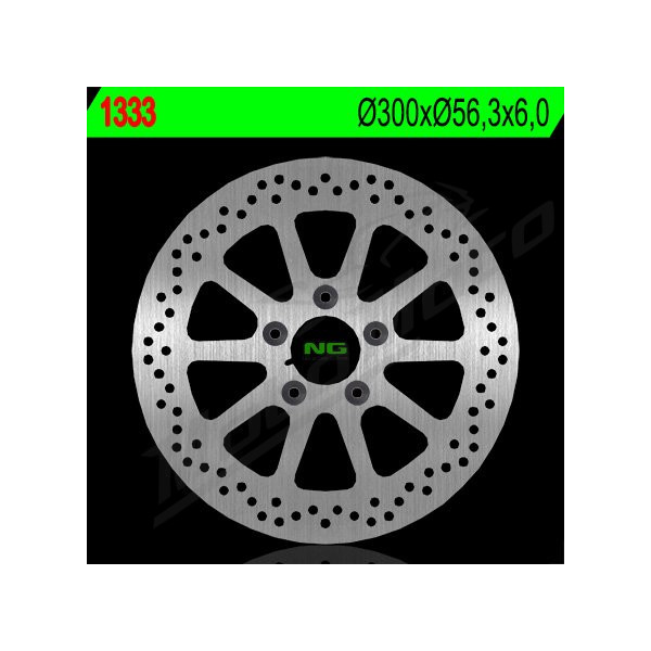 NG Rear Fixed Brake Disc 300x56.3x6mm Harley Davidson Dyna / Road 1450-1690cc 06-16
