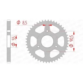 AFAM Steel Standard Rear Sprocket 428 46 teeth RIEJU RS2 125 PRO 08-12