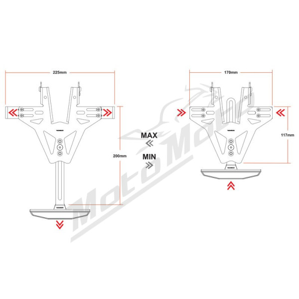 HIGHSIDER Akron-RS License Plate Holder (Without Light) Triumph Speed Triple 1050 16-21