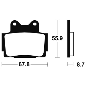 TECNIUM Street Performance Sintered Metal Brake pads MR70 Yamaha FZ / FZS / RD / SRX / TDR / TZR / XJ 125-600cc 85-03