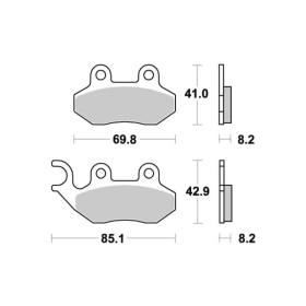 Sbs Brakepads 140HF Ceramic PEUGEOT / SYM