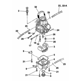 KEIHIN PWK36 Quad Vent Carburateur Ø35mm