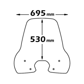 Issota Priekinis Stiklas Peugeot Tweet 50-150cc 10-13 Skaidrus 530x695mm