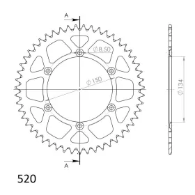 Supersprox Rear Sprocket Alu 460.50 Green
