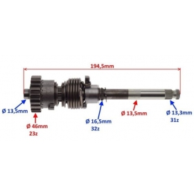 Kickstarter shaft CHINESE ATV / CROSS ZS154FMI-2