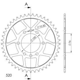 Supersprox / JT Rear sprocket 1825.45 45t