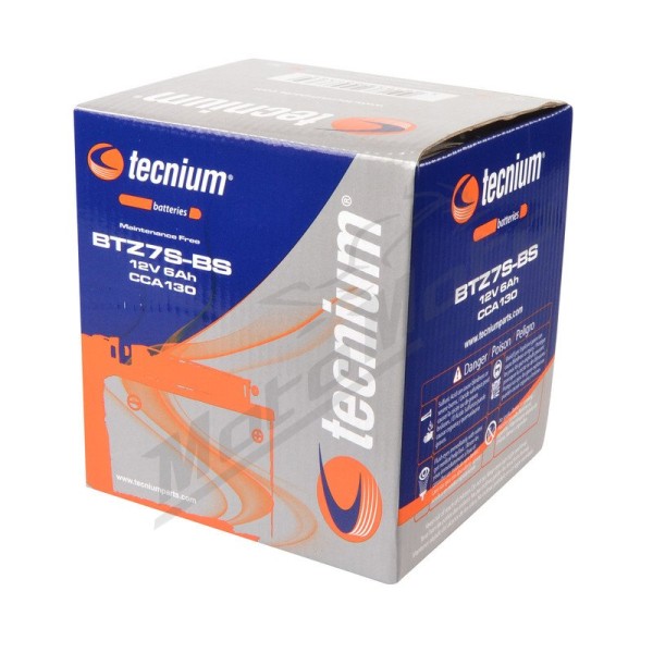 TECNIUM Battery Maintenance Free with Acid Pack - BTZ7S-BS 12V 6Ah
