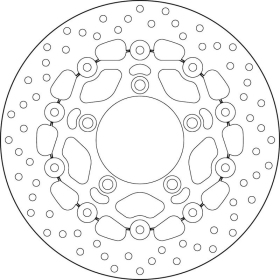 BREMBO Serie Oro apvalus plaukiojantis stabdžių diskas KYMCO AK/ X CITING 400-550