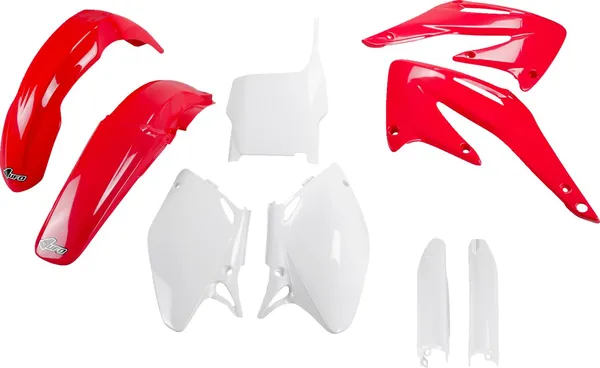 UFO White/Red Replacement Full Body Plastic Kit For Honda CRF 450cc 04