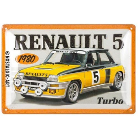 TIN SIGN RENAULT - R5 TURBO 1980 20x30 