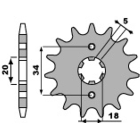 PBR Steel Standard Front Sprocket 264 - 428 DERBI / HONDA / KYMCO 125-250cc 1968-2015