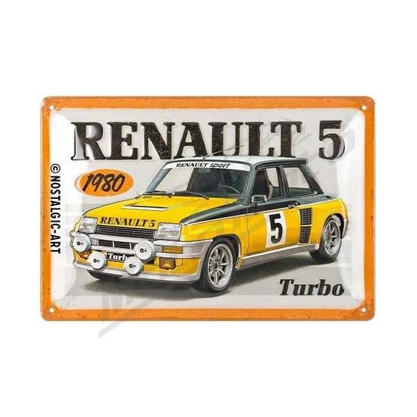 Metalinė lentelė RENAULT - R5 TURBO 1980 20x30 