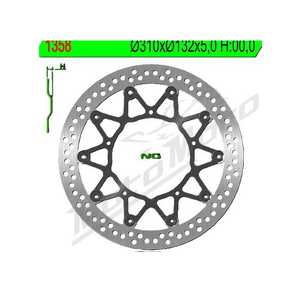 NG BRAKES 1358 plaukiojantis stabdžių diskas YAMAHA YZF-R1 1000 12-15