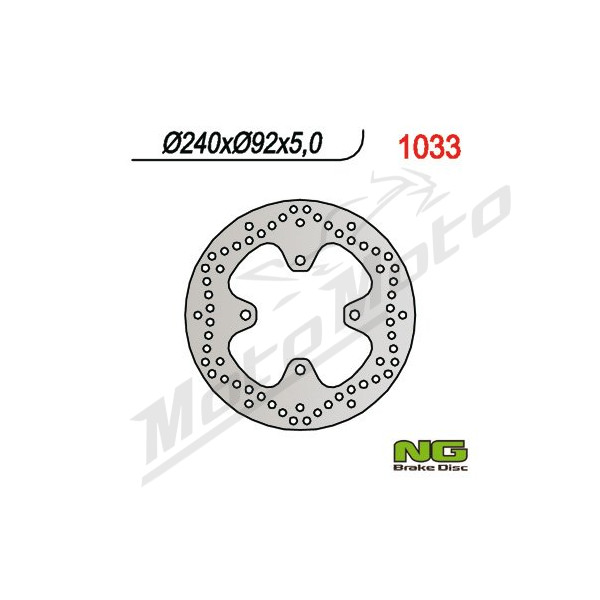 NG BRAKES Galinis fiksuotas stabdžių diskas 240mm MBK / Yamaha 125-250cc 05-16