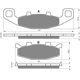 GOLDFREN stabdžių trinkelės 013 S3 Kawasaki / Suzuki
