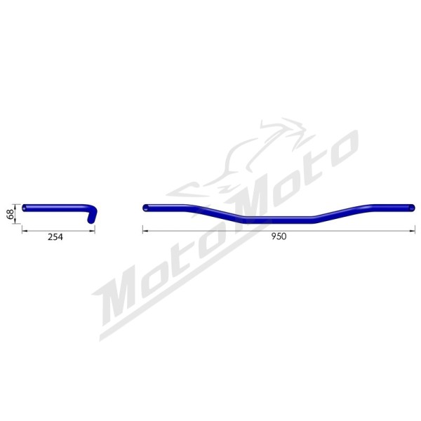 HIGHSIDER Old Style L12 Handlebar 25.4mm Harley Davidson / Honda / Kawasaki / Suzuki / Triumph / Yamaha 650-1900cc 89-14