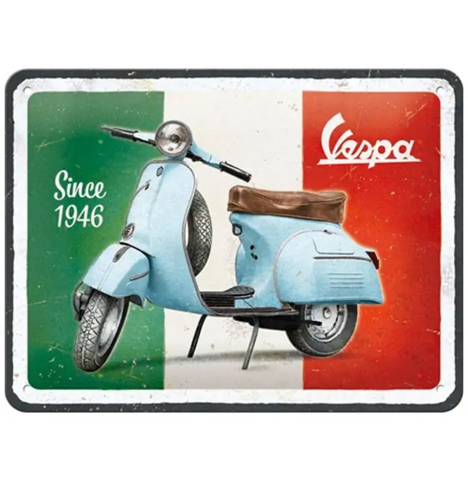 Metal tin sign VESPA SINCE 1946 15x20