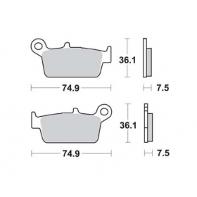 Brake pads NOVASCOOT FT3087 / MCB650 STANDARD