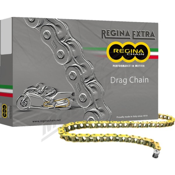 REGINA 530 DR Extra Drag Racing grandinė 160 nareliai Auksinė