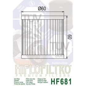 Tepalo filtras HIFLO HF681 HYOSUNG COMET/ GT/ GV/ ST 650-700cc 2004-2015