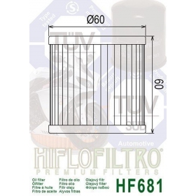 Oil filter HIFLO HF681 HYOSUNG COMET/ GT/ GV/ ST 650-700cc 2004-2015