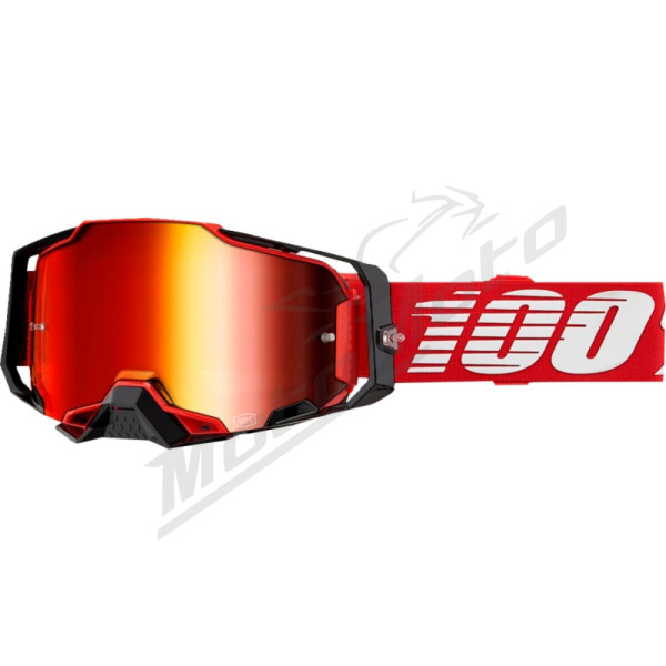 100% Armega Goggle (Mirror lens) Red