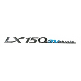 STICKER/BADGE VESPA OEM LX 150cc 3VALVOLE 2012-2013  CHROME (170x16mm)