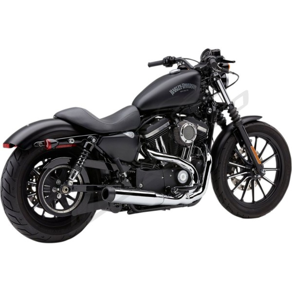 COBRA 2-into-1 El Diablo Exhaust System Chrome Harley Davidson XL 883-1200cc 07-13